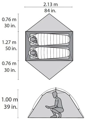 MSR Hubba Hubba NX / 2 Persoons Tent Groen 5 MSR Hubba Hubba NX / 2 Persoons Tent Groen - Afbeelding 3