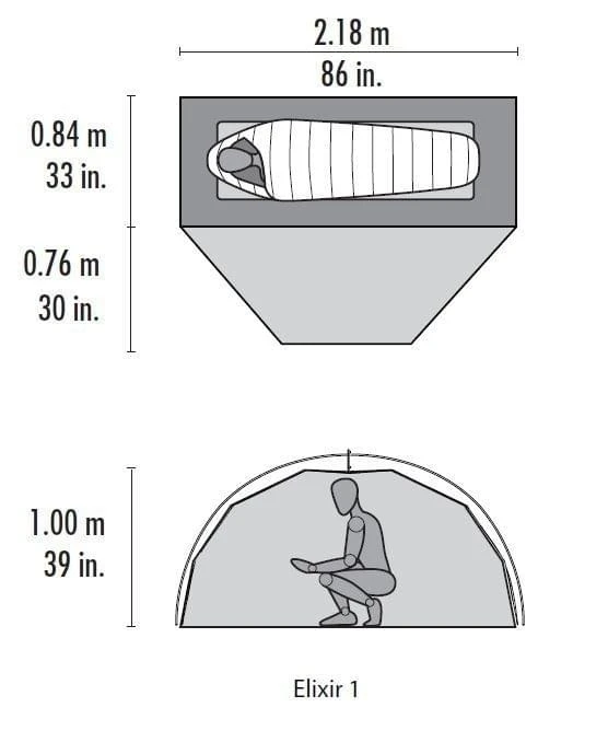 MSR Elixir 1 / 1 Persoons Tent Groen 5 MSR Elixir 1 / 1 Persoons Tent Groen - Afbeelding 3