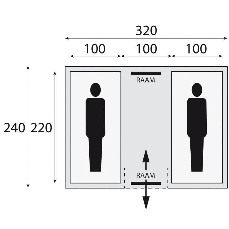 Safarica Chicco 2 / 2 Persoons Tent Grijs 4 Safarica Chicco 2 / 2 Persoons Tent Grijs - Afbeelding 2