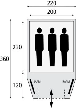 Bardani Stelvio 220 / 2 Persoons Tent Grijs -KampKlaar Verkoop 58498 bardani bardani stelvio 220 bijzettent