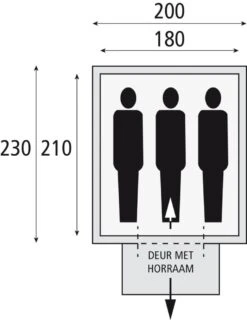 DWS Texas 180 - 3 Persoons Tent Groen 5 DWS Texas 180 - 3 Persoons Tent Groen -KampKlaar Verkoop 74413 dws texas 180 3 persoons tent