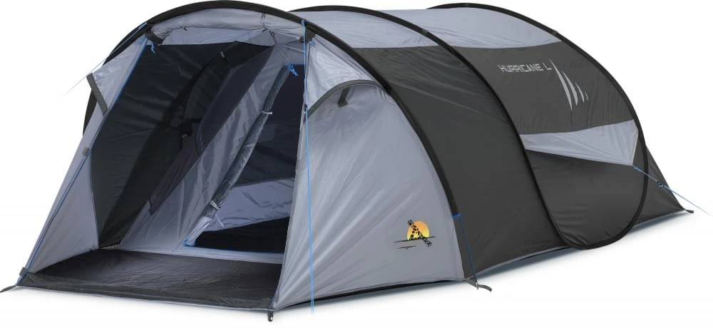 Safarica Hurricane L Pop Up - 3 Persoons Tent Grijs 3 Safarica Hurricane L Pop Up - 3 Persoons Tent Grijs