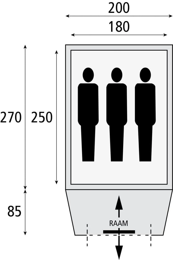 Safarica Hurricane L Pop Up - 3 Persoons Tent Grijs 4 Safarica Hurricane L Pop Up - 3 Persoons Tent Grijs - Afbeelding 2