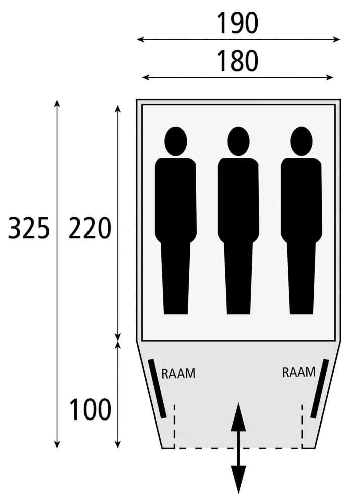 Safarica Kenia 190 - 2 Persoons Tent Grijs 4 Safarica Kenia 190 - 2 Persoons Tent Grijs - Afbeelding 2