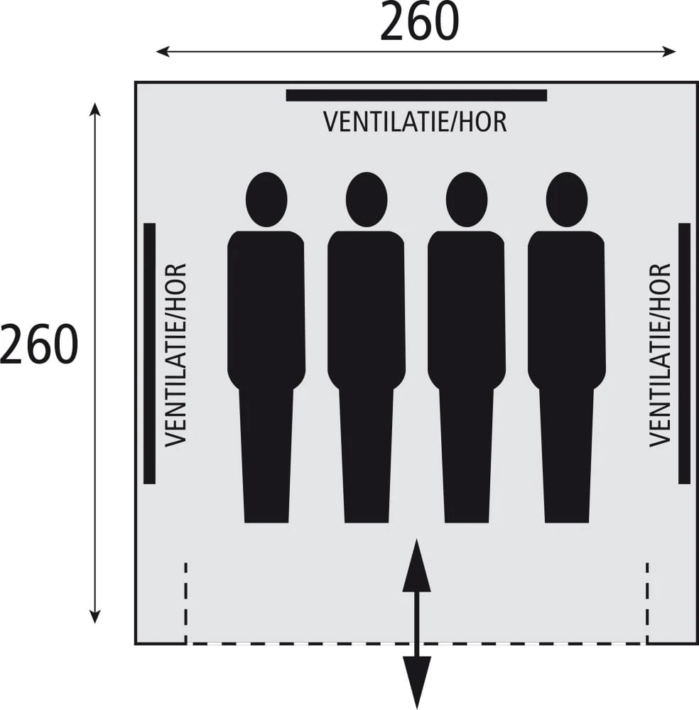 Safarica Sioux 260 - 4 Persoons Tent Grijs 5 Safarica Sioux 260 - 4 Persoons Tent Grijs - Afbeelding 3