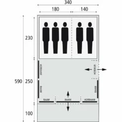 Bardani Spitfire 340 XL RSTC - 5 Persoons Tent Beige -KampKlaar Verkoop 74851 bardani spitfire 340 xl rstc 5 persoons tent