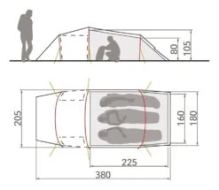 Vaude Arco XT 3P / 3 Persoons Tent Groen -KampKlaar Verkoop 78538 vaude arco xt 3p 3 persoons tent