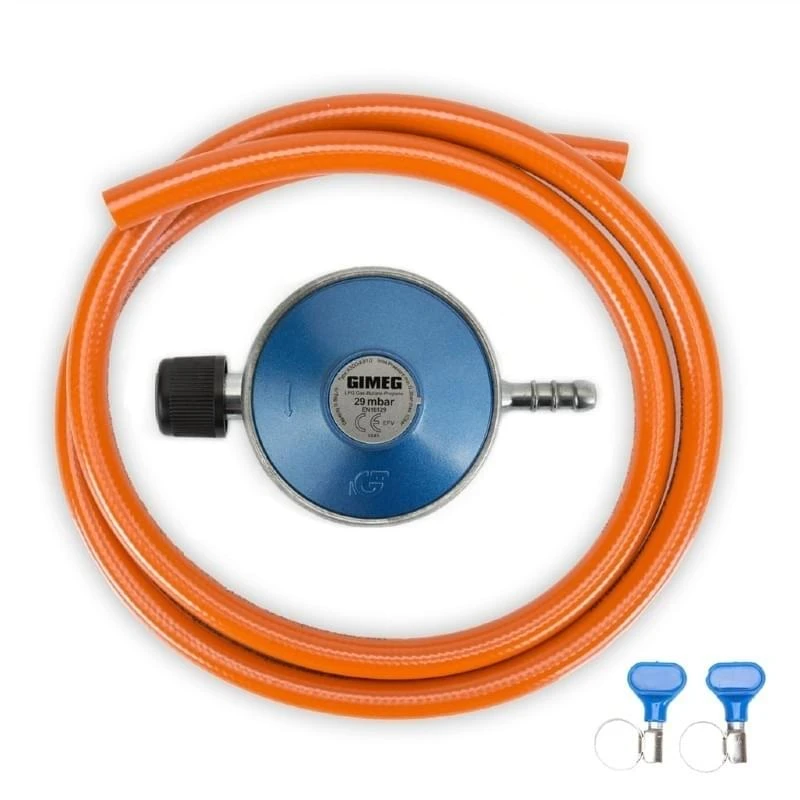 Gimeg Gasdrukregelaarset Campingaz 30mb 150 Cm 3 Gimeg Gasdrukregelaarset Campingaz 30mb 150 Cm