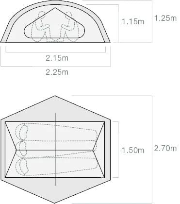 Exped Lyra III / 3 Persoons Tent 6 Exped Lyra III / 3 Persoons Tent - Afbeelding 4
