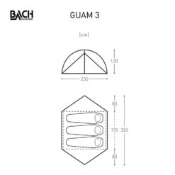 Bach Guam 3 / 3 Persoons Tent Donkergroen -KampKlaar Verkoop 96044 bach guam 3 3 persoons tent
