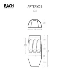 Bach Apteryx 3 / 3 Persoons Tent Donkergroen -KampKlaar Verkoop 96092 bach apteryx 3 3 persoons tent