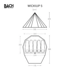 Bach Wickiup 5 / 5 Persoons Tent Donkergroen -KampKlaar Verkoop 96107 bach wickiup 5 5 persoons tent