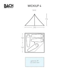 Bach Wickiup 4 / 4 Persoons Tent Donkergroen -KampKlaar Verkoop 96111 bach wickiup 4 4 persoons tent