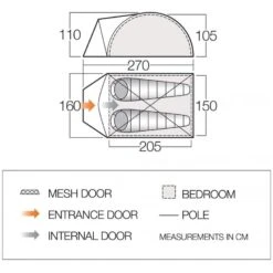 Vango Alpha 250 CLR / 2 Persoons Tent Blauw 9 Vango Alpha 250 CLR / 2 Persoons Tent Blauw -KampKlaar Verkoop 96952 vango alpha 250 clr 2 persoons tent