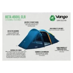 Vango Beta 450XL CLR / 4 Persoons Tent Blauw 8 Vango Beta 450XL CLR / 4 Persoons Tent Blauw -KampKlaar Verkoop 96968 vango beta 450xl clr 4 persoons tent