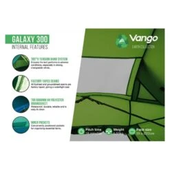 Vango Galaxy 300 / 3 Persoons Tent Groen -KampKlaar Verkoop 98719 vango galaxy 300 3 persoons tent